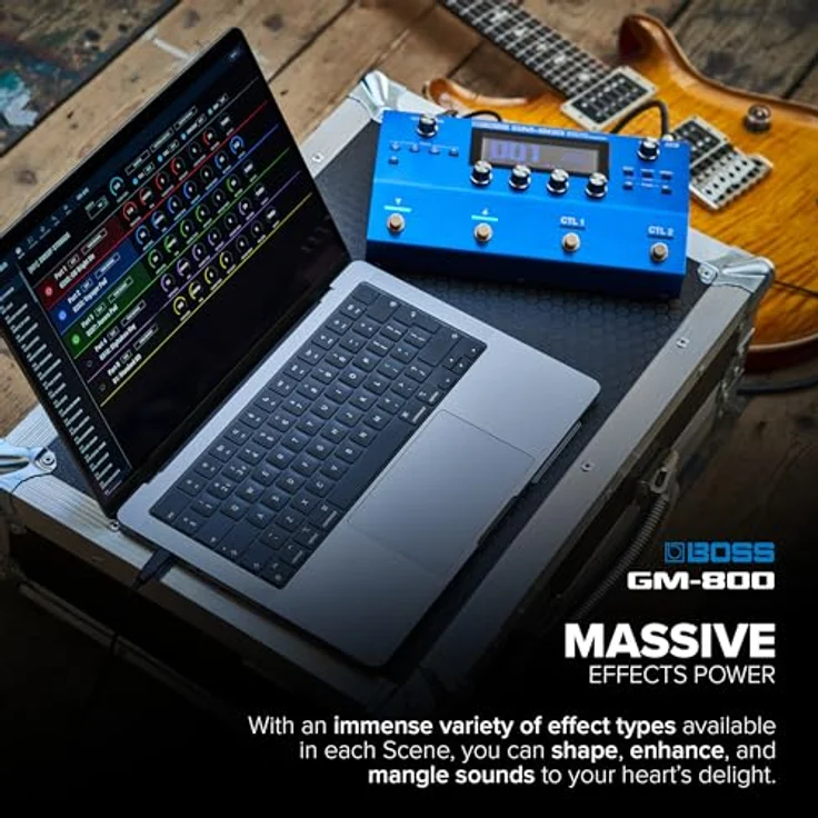 Boss GM-800 Guitar Synthesizer, Gitarren- und Bass-Synthesizer mit über 1200 Tones, 70 Rhythmus-Sounds, serieller GK-Schnittstelle und USB-Audio/MIDI-Anschluss – Bild 4
