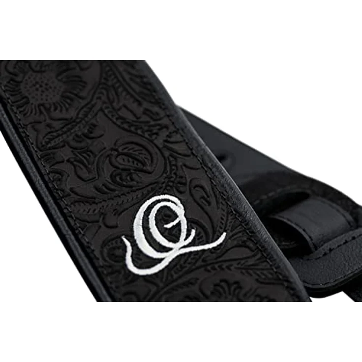 Ortega OSBY-1, Gitarrengurt aus Leder, verstellbar bis 145 cm, Byzantine Black – Bild 3