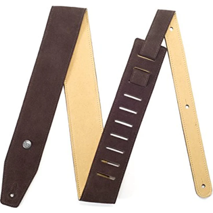Dunlop BMF Suede Mahogany Strap, Gitarrengurt aus feinem Wildleder, braun, verstellbar von 108 cm bis 147 cm – Bild 2