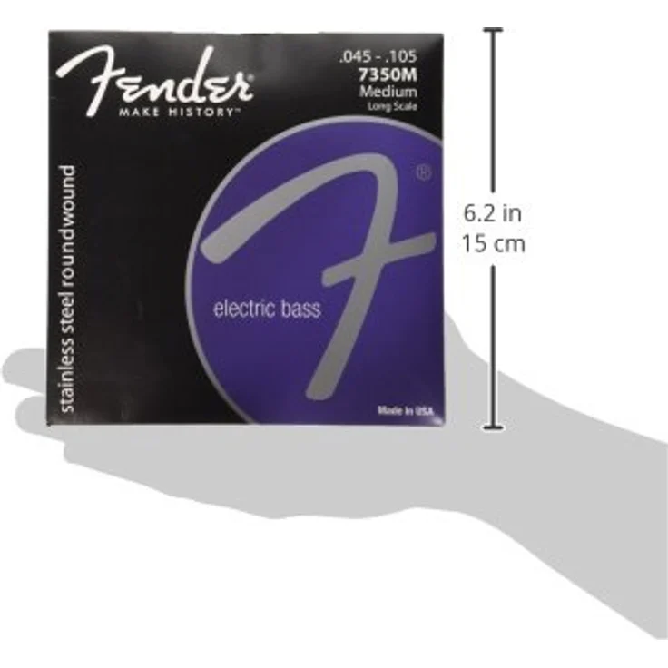 Fender 7350M, Basssaiten aus Edelstahl, Longscale, Ball End, .045-.105 – Bild 4