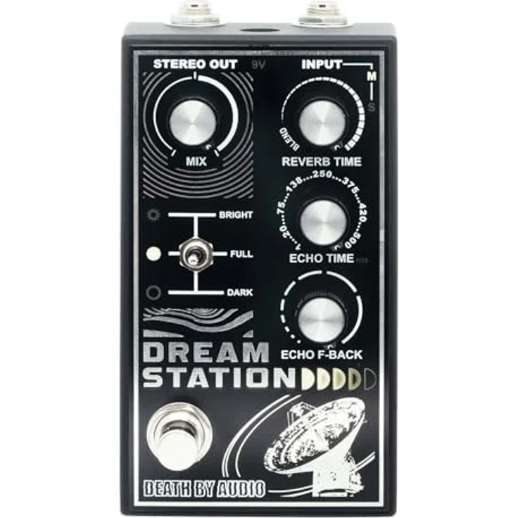 Death by Audio Dream Station Reverb / Delay, Effekpedal mit Reverb und Delay, drei Filtereinstellungen, gepufferter Bypass, Metallgehäuse – Bild 3