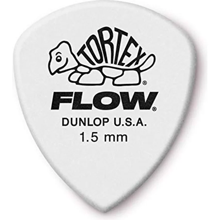 Dunlop Flow Standard Pick Set 1,50 mm, 12er Pack Plektren aus Tortex in Weiß, langlebig und präzise – Bild 1
