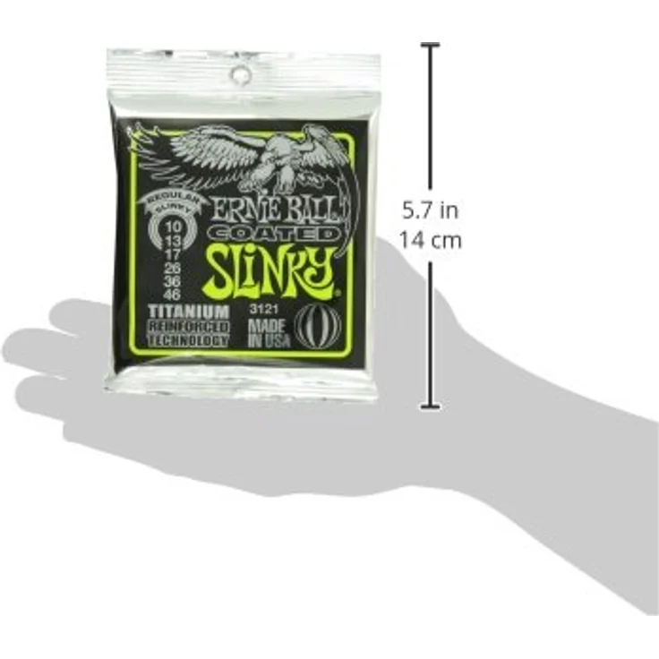 Ernie Ball Regular Slinky Coated Titanium RPS E-Gitarrensaiten, Stärke 10-46, Titanverstärkung und korrosionsgeschützt – Bild 4