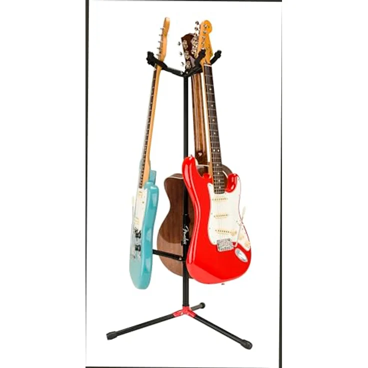 Fender Adjustable Hanging Stand 3-Gtr, Gitarrenständer für bis zu drei Instrumente, höhenverstellbar, stabile Metallkonstruktion, schwarz – Bild 2