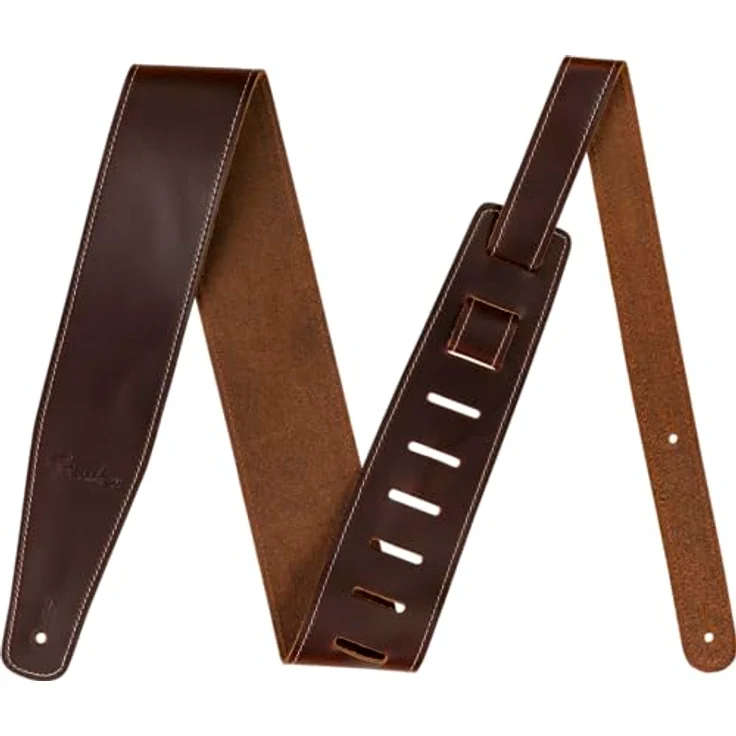 Fender Broken-in Leather Strap, Gitarrengurt aus echtem Leder, braun, verstellbar von 117 bis 138 cm – Bild 1
