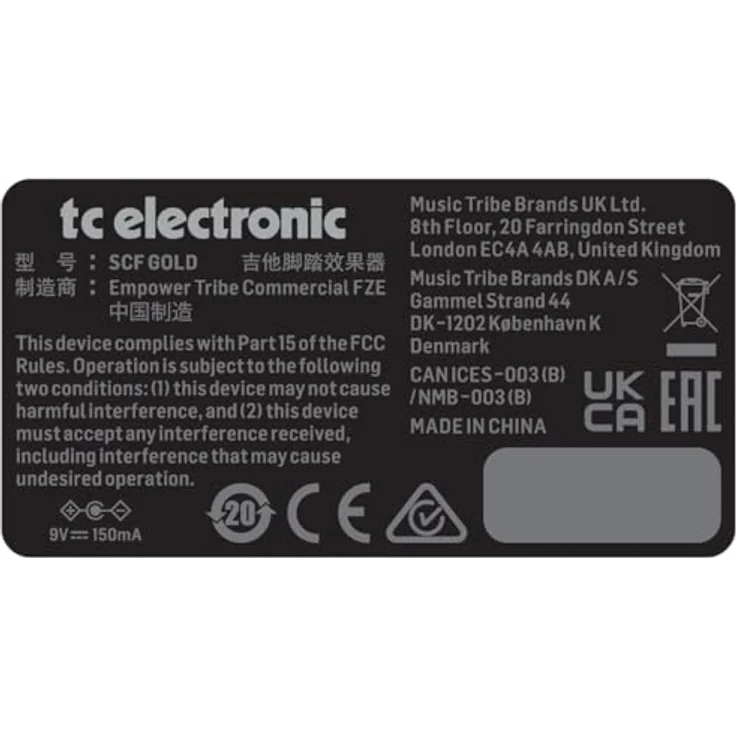 tc electronic SCF Gold Chorus/Flanger, vollanaloges Effektpedal für E-Gitarre mit Chorus, Flanger & Pitch Modulation, 3 Regler, kompakt und leicht – Bild 5