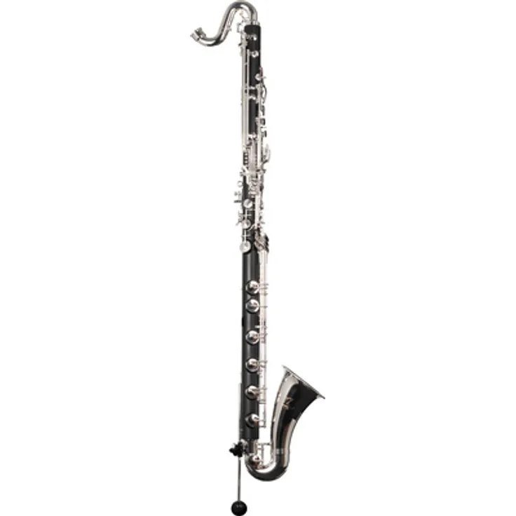 RZ Clarinets Coda Bass Clarinet, versilberte Mechanik, Vollautomatik, aus ABS mit Lederpolstern, bis tief C, inklusive RZ-Koffer und Reinigungsset