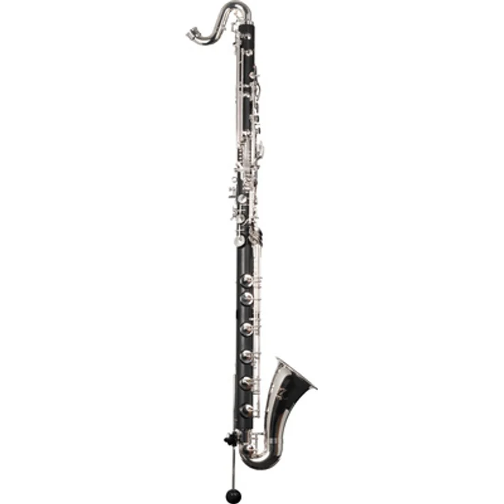RZ Clarinets Coda Bass Clarinet, versilberte Mechanik, Vollautomatik, aus ABS mit Lederpolstern, bis tief C, inklusive RZ-Koffer und Reinigungsset