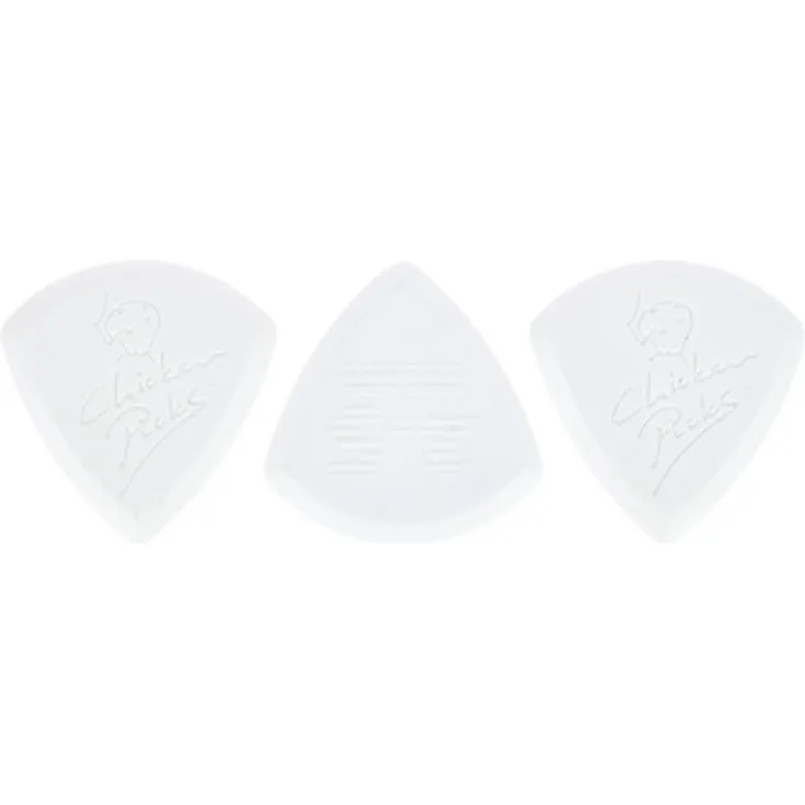 Chicken Picks Badazz III 2,5mm Plektrum Set, 3 Stück, extrem harter Kunststoff, geschliffene Kanten für präzises Picking