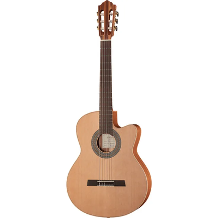 Höfner HM65-Z-CE Konzertgitarre, 4/4 Cutaway mit massiver Zederndecke und Mahagoni-Korpus, Naturfinish, Made in Germany