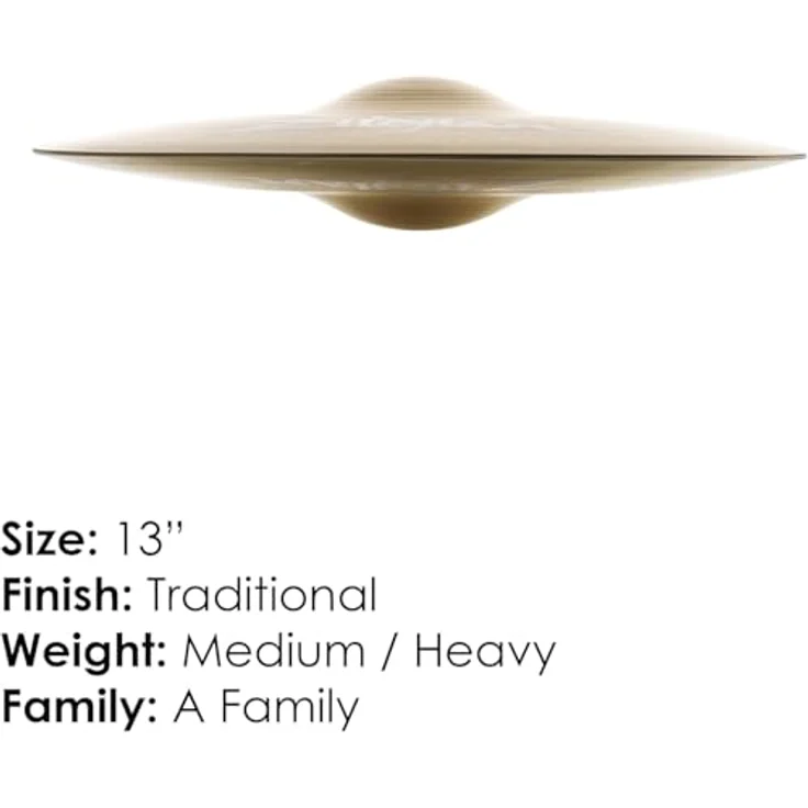 Zildjian 13" A-Series New Beat Hi-Hat, Schlagzeugbecken mit abgerundetem Sound und optimaler Stockverarbeitung – Bild 2