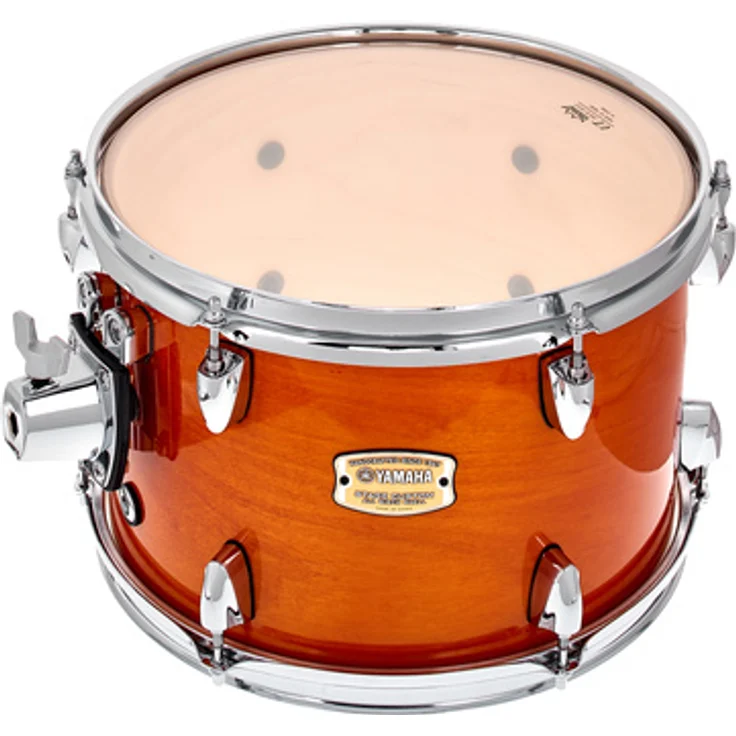 Yamaha Stage Custom 12"x08" Tom Tom, 100 % Birkenholzkessel, hochglanzlackiert, Farbe: Honey Amber (HA), inklusive Yess Haltesystem