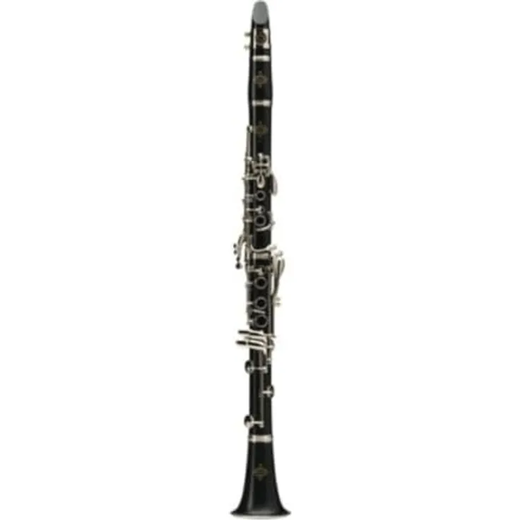 Buffet Crampon E-11 A-Klarinette, Boehm-System aus komplett Grenadillholz mit versilberter Mechanik, 17 Klappen und 6 Ringen, inkl. Etui und Zubehör