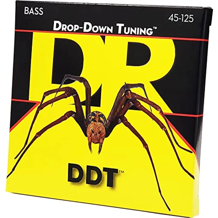 DR Strings DDT5-45, E-Bass Saiten Medium 45-125 für 5-Saiter Drop Tuning, handgefertigt in den USA – Bild 2