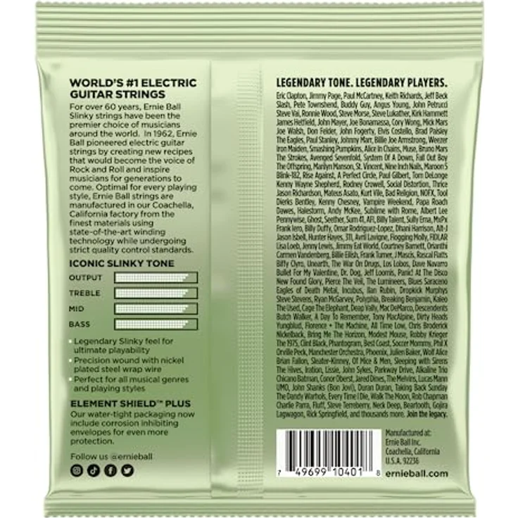 Ernie Ball 2618 Magnum Slinky, E-Gitarrensaiten Set, Nickel Wound, Stärken: 012-016-022W-032-044-056 – Bild 2