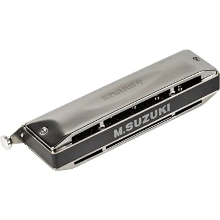 Suzuki Sirius S-48S, chromatische Mundharmonika in C-Dur mit 48 Stimmzungen und verchromter Messingplatte, inkl. Etui und Reinigungstuch – Bild 9