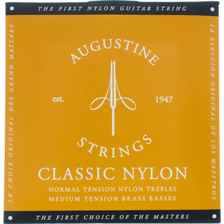 Augustine Classic Gold Standard, Saiten Set für Konzertgitarre, Medium Tension