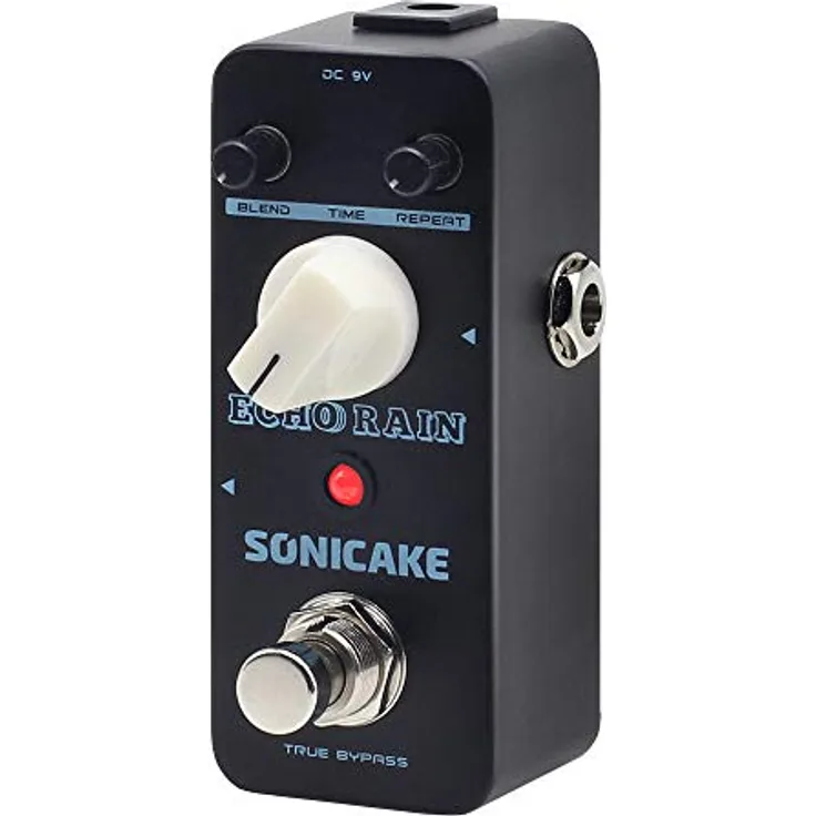 SONICAKE Digital Delay Pedal Echo Rain, Analog Style Hybrid mit 500ms Verzögerungszeit und MOD Funktion