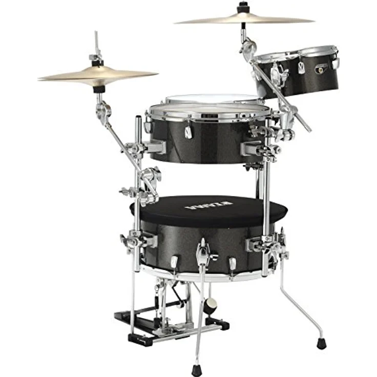 Tama Cocktail Jam Kit CJB46C-MGD, Schlagzeugset in Midnight Gold Sparkle, 100% Birkenholzkessel, inklusive Bass Drum Pedal und Beckenarmen – Bild 1