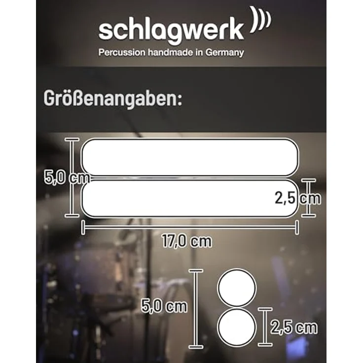 Schlagwerk SK17 Havana Shaker, Shaker aus Aluminium mit Glas/Stahlkugelfüllung, 170mm Länge, 24mm Durchmesser – Bild 6