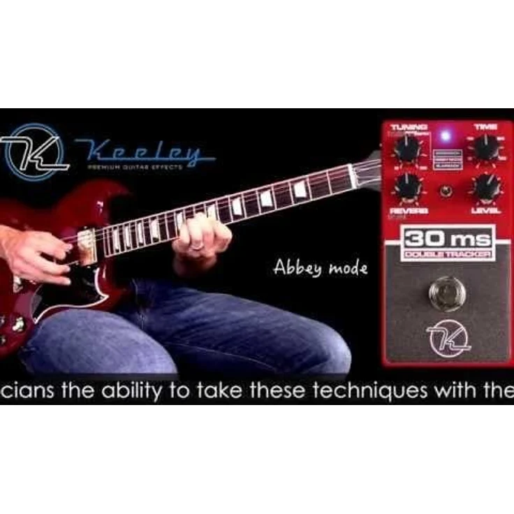 Keeley 30ms Automatic Double Tracker, Stereo-Effektpedal mit Doubling Effekten und Hall, für Gitarre, Bass und Gesang – Bild 4