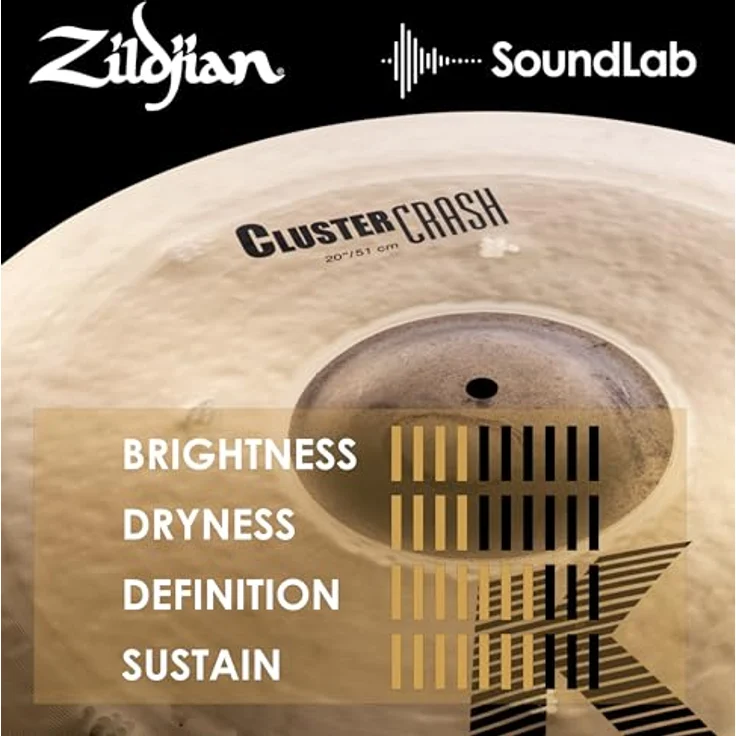 Zildjian K0935 K Becken 20" Cluster Crash, dunkler trashy Klang, traditionelles Finish, extra dünn – Bild 5