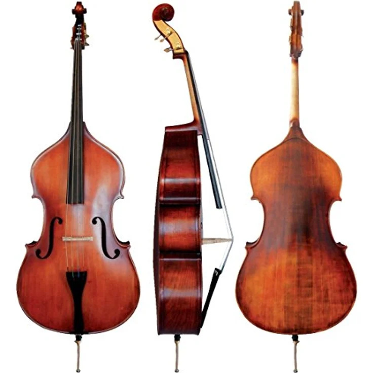 Gewa Basic Line Solid Bass 3/4, Kontrabass mit massiver Fichtendecke, dunkelbraune Handlackierung und Tiroler Mechanik – Bild 2