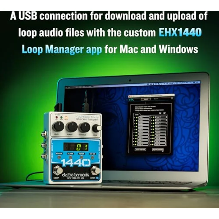 Electro Harmonix 1440 Stereo Looper, Effektpedal mit 1440 Sekunden Aufnahmezeit, MIDI-Synchronisation und variabler Tempo-Wiedergabe – Bild 9