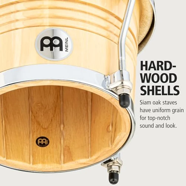 Meinl FWB200NT Bongoset, Freeride Serie, Natural, 6 3/4" + 8", Kessel aus Rubber Wood, abgerundete SSR Spannreifen – Bild 2