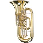 Melton 2040/5-L Eb-Tuba, Messing mit Klarlack, 5 Drehventile, inkl. Melton 18 Mundstück und Gigbag, Made in Germany