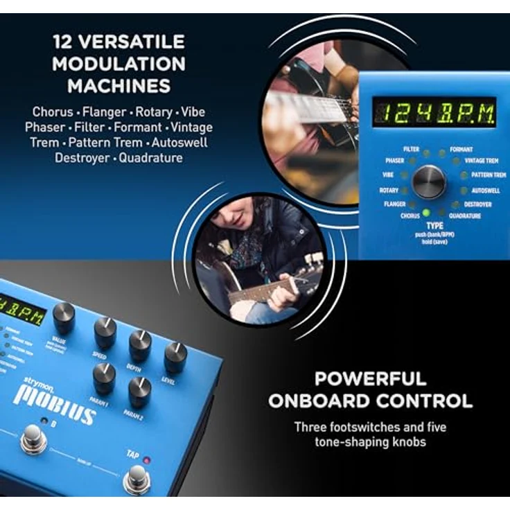 Strymon Mobius, Modulations-Effektpedal für E-Gitarre mit 12 Typen und 200 Presets, Made in USA – Bild 4
