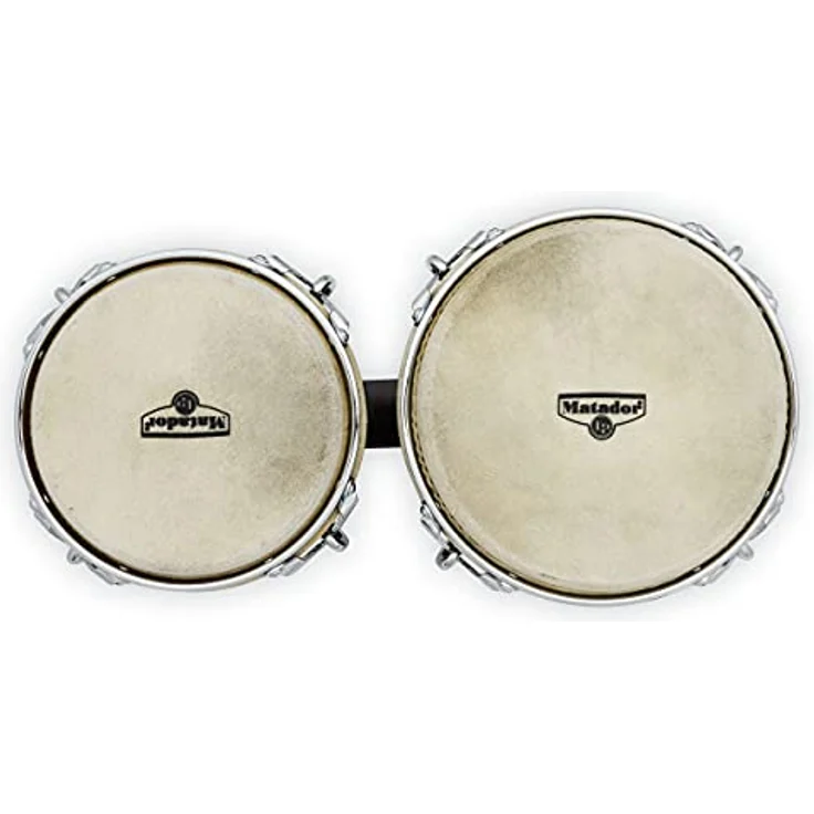 LP M201 Bongos Matador, 7 1/4" + 8 5/8" in Dunkelbraun, Siam Oak mit Traditional Rims und 4 Spannschrauben, Chrom-Hardware – Bild 6