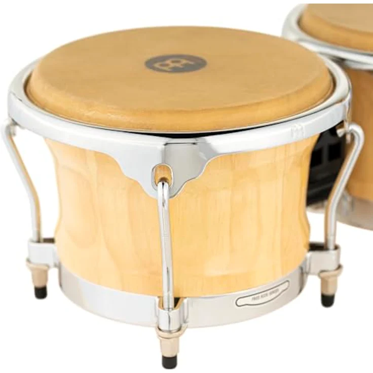 Meinl FWB400NT Bongoset Free Ride, Holz-Bongos in Natural, 7" & 8 1/2", mit Meinl Free Ride Suspension System und True Skin Kuhfellen – Bild 6