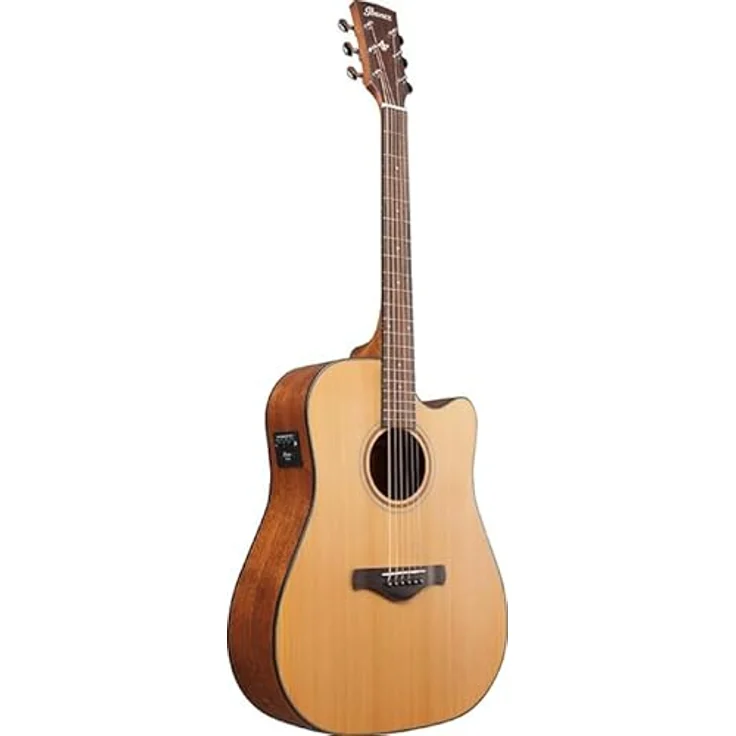 Ibanez AW65ECE-LG, Westerngitarre Dreadnought Cutaway mit massiver Zederndecke, Okume Boden und Zargen, Fishman Sonicore Tonabnehmer, Farbe: Natur – Bild 4