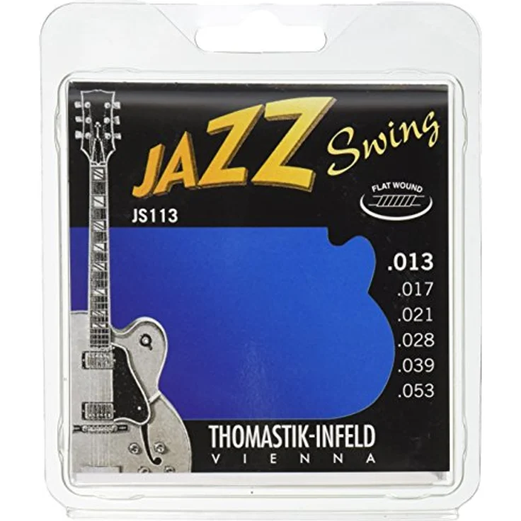 Thomastik Jazz Swing Series Saiten für E-Gitarre, Nickel Flat Wound, Medium Satz JS113 .013-.053w – Bild 1