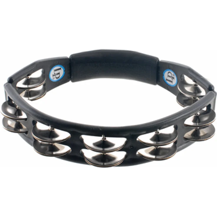 LP 150 Cyclops Tambourine, Handmodell mit schwarzem Yenigor-Kunststoffrahmen und 14 paar vernickelten Schellen