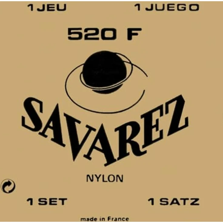 Savarez 655837 520 F, Klassikgitarre Saiten Satz Traditional Concert 520F mit umsponnener G-Saite, Normal Tension, rot – Bild 1