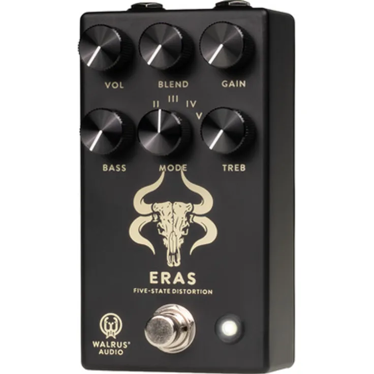 Walrus Audio Eras Black, Overdrive-Pedal für E-Gitarre & Bass mit 5 wählbaren Modi, True Bypass, schwarz