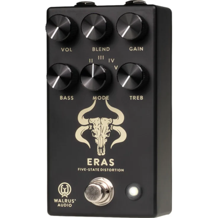 Walrus Audio Eras Black, Overdrive-Pedal für E-Gitarre & Bass mit 5 wählbaren Modi, True Bypass, schwarz