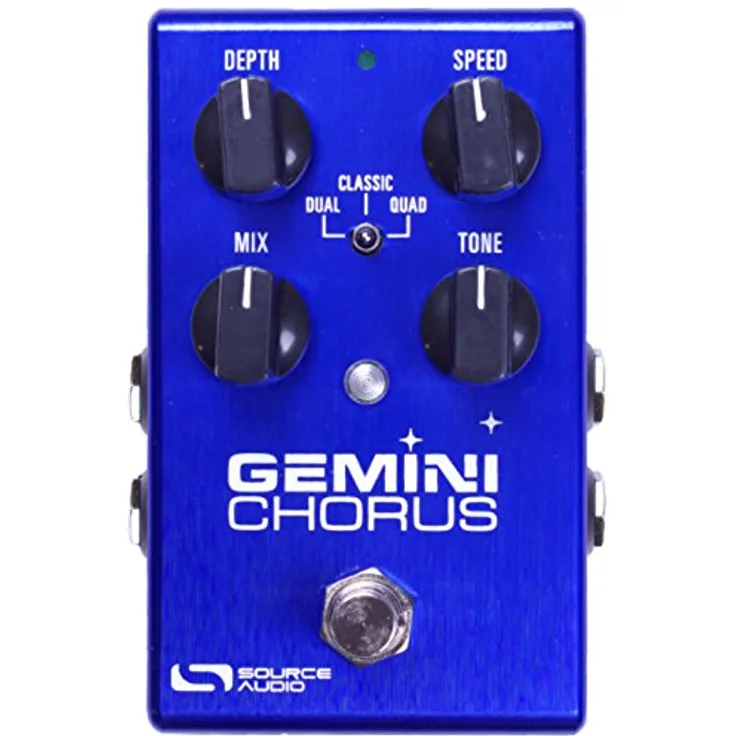Source Audio Gemini Chorus, Chorus Effektpedal mit 3 Modi, MIDI-fähig, gebürstetes Aluminiumgehäuse