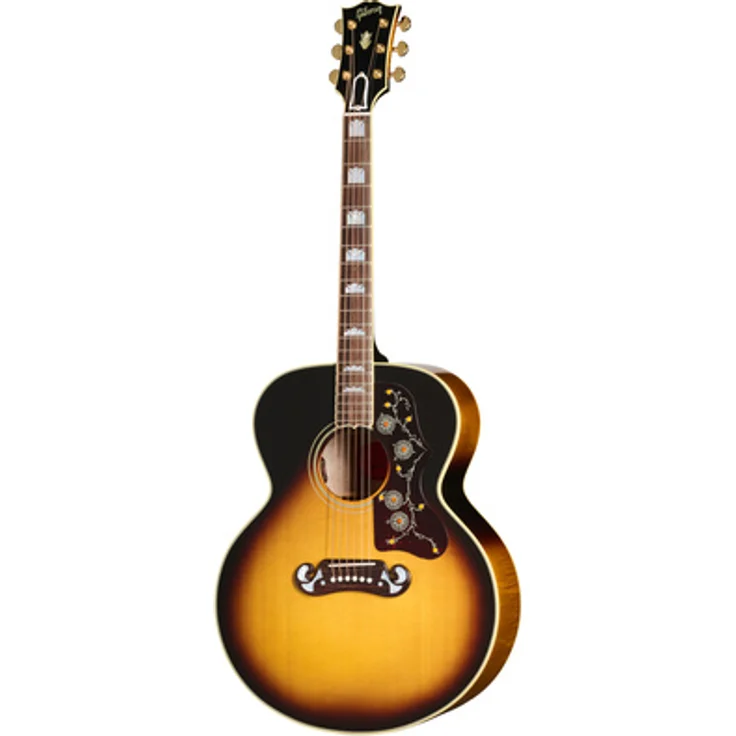 Gibson SJ-200 60s Original VS, Super Jumbo Westerngitarre mit AAA Sitkafichte Decke, L.R. Baggs VTC Tonabnehmer, Vintage Sunburst