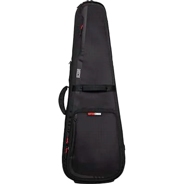 Gator Icon SC-Style Guitar BK, Gigbag für Single Cut E-Gitarre, witterungsbeständig, schwarze 1000D Nylon, inkl. Regenhülle, versteckte Rucksackgurte – Bild 1