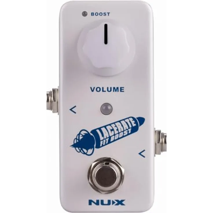 Nux Lacerate FET Boost, Gitarren-Effektpedal mit Clean und Crank Boost, bis zu 35dB Verstärkung, True/Buffered Bypass, kompakt 51 x 94 x 53 mm