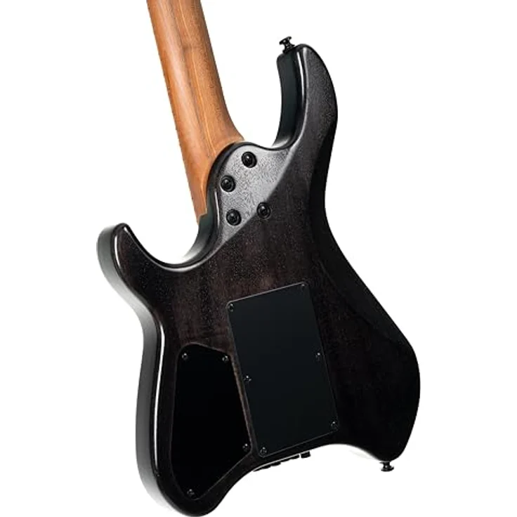 Cort Space G6TR, 6-saitige Headless E-Gitarre mit Okoume Korpus, geflammter Ahorndecke, Lagoon Semi Gloss, HSS-Pickup-Konfiguration – Bild 11