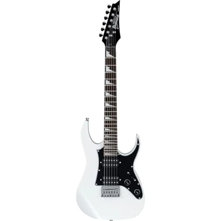 Ibanez Gio miKro GRGM21-WH, E-Gitarre in Weiß mit sorgfältiger Verarbeitung und ausgewählten Materialien