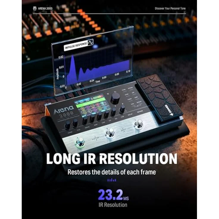 Donner Arena2000 Multieffektpedal, 278 Effekte, 100 IRs, Looper, Drum Machine, Amp Modeling, XLR und MIDI IN Unterstützung – Bild 4