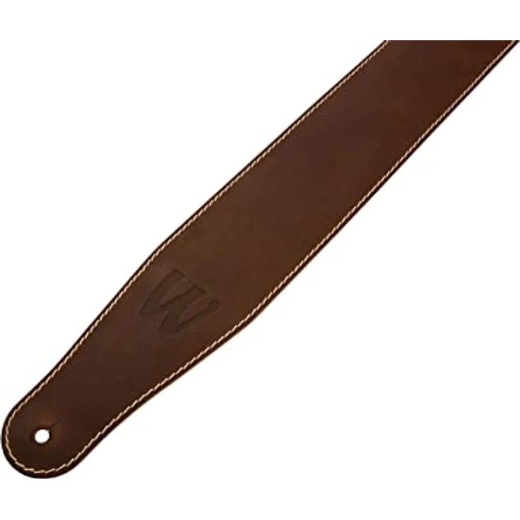 Warwick Teambuilt Leather Strap BR BB, Gitarrengurt aus braunem Echtleder, gepolstert, verstellbar von 100 - 147 cm, Made in Germany – Bild 3