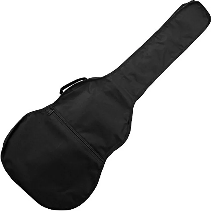 ROCKTILE Bag Klassikgitarrentasche 4/4, Nylon, schwarz, mit Rucksackgurten und großem Staufach für Noten und Zubehör