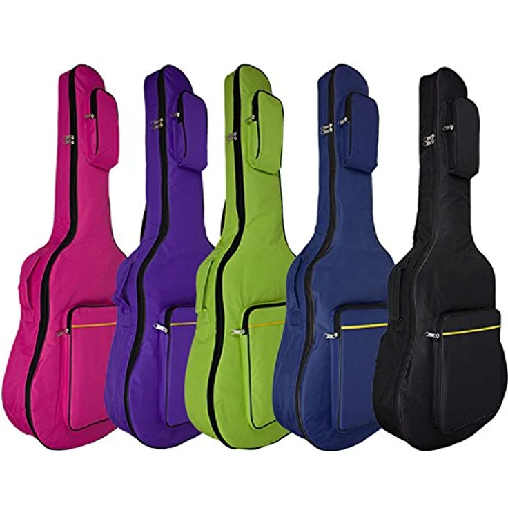 MINGZE Gitarrentasche 41 Zoll, wasserdichte Gig Tasche mit verstellbarem Schultergurt und zwei Fächern, lila – Bild 5