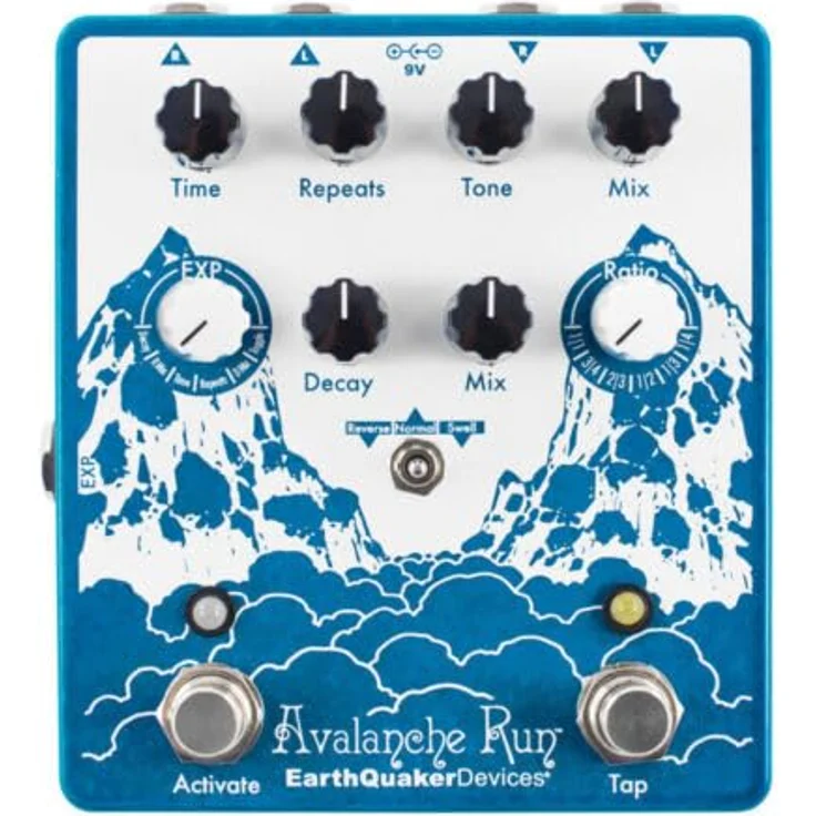 EarthQuaker Devices Avalanche Run V2, Stereo Delay/Reverb Pedal mit 2 Sekunden Delayzeit, True Bypass, Tap Tempo und handgefertigt in den USA – Bild 2